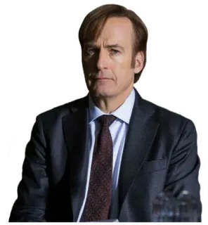 😐 Saul Goodman Better Call Saul адвокат, криминал, костюм, офис, Боб Оденкерк telegram sticker