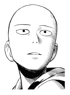 😶 Saitama One-Punch Man anime, manga, one-punch man, saitama, hero, bald telegram sticker
