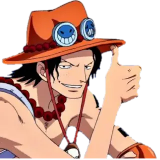 👍 Ace One Piece ワンピース, エース, アニメ, キャラクター, 海賊, 漫画 telegram sticker