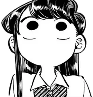 🙄 Komi Shouko Komi Can't Communicate Komi Can't Communicate, Komi Shouko, Anime, Mangá, Expressão, Fofa, Garota whatsapp sticker