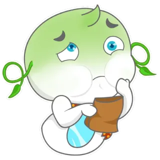 🤢 Kartun, Sedih, Tanaman, Menangis, Animasi, Air mata telegram sticker
