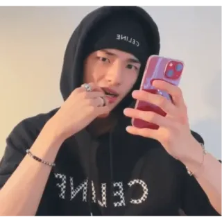 🙄 CELINE homme, sweat à capuche, selfie, mode, chapeau, Celine telegram sticker
