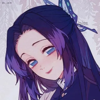 ⭐ los lunas superiores anime, demon slayer, butterfly, manga, shinobu kocho whatsapp sticker