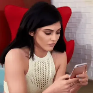🚩 mulher, pessoa, telefone, celebridade, Kylie Jenner telegram sticker