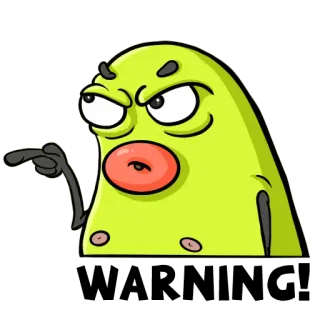 🧐 Monstre, Dessin animé, En colère, Pointage, Personnage, Drôle telegram sticker
