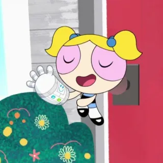 ❄️ Bubbles Powerpuff Girls мультфильм, Бабблс, Суперкрошки, персонаж, анимация telegram sticker