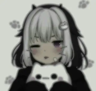 🎡 Anime, Fille chat, Kawaii, Mignon, Manga, Esthétique, Chat, Oreille telegram sticker