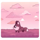 ☺️ volpe, animale, carino, cartone animato, città, paesaggio telegram sticker