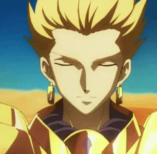 ✨ Gilgamesh Fate/stay night Anime, Mężczyzna, Zbroja, Złoty, Król telegram sticker