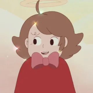 🥯 cartone animato, angelo, aureola, personaggio, animazione telegram sticker