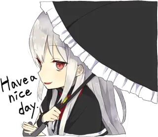 A little girl Sticker (Vampire) ENG :: @line_stickers telegram stickers