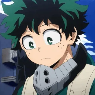 🥦 Izuku Midoriya My Hero Academia 애니메이션, 나의 히어로 아카데미아, 미도리야 이즈쿠, 데쿠, 히어로, 만화 telegram sticker