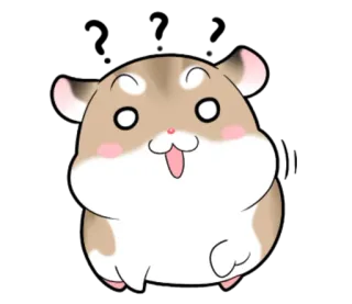 ❓ hamster, dier, schattig, huisdier, knaagdier, kawaii telegram sticker