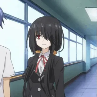🍷 Kurumi Tokisaki Date A Live anime, girl, school uniform, kurumi, date a live telegram sticker