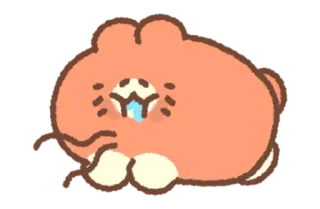 🍊 pleurs, triste, chat, kawaii, orange, mignon, larmes telegram sticker