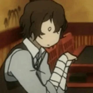 😐 Osamu Dazai Bungou Stray Dogs Anime, Manga, Dazai, Bungou Stray Dogs, BSD whatsapp sticker