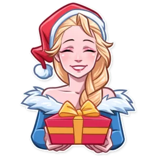 🎁 Elsa Frozen Navidad, Elsa, Frozen, Regalo, Fiestas, Disney whatsapp sticker