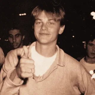 🌻 Leonardo DiCaprio Leonardo DiCaprio, thumbs up, actor, celebrity telegram sticker