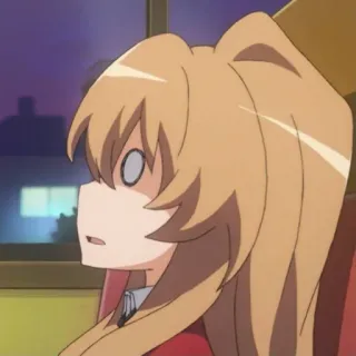 🤎 Taiga Aisaka Toradora! anime, shocked, surprised, cute, tsundere telegram sticker