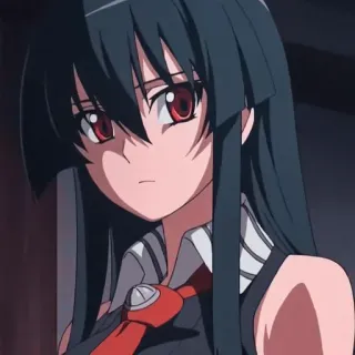 😕 Akame Akame ga Kill! anime, Akame, dziewczyna, czarne włosy telegram sticker