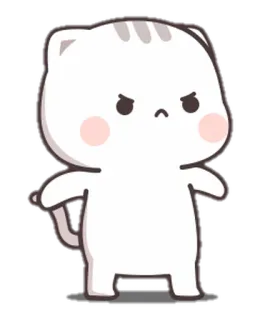 😠 Katze, wütend, Aufkleber, niedlich, Cartoon, Tier whatsapp sticker