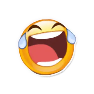 😂 Emoji, Risada, Rosto com lágrimas de alegria, Alegria, Emoji rindo telegram sticker