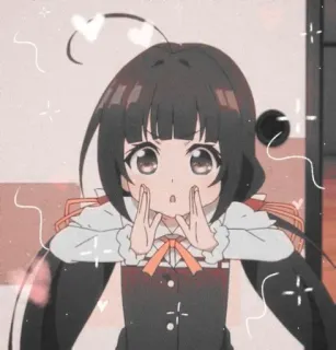 💗 Chica anime, Lindo, Kawaii, Animación, Personaje telegram sticker