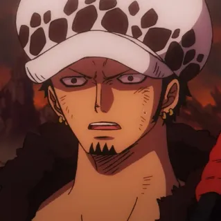 🩺 Trafalgar Law One Piece anime, charakter, one piece, trafalgar law, pirat telegram sticker