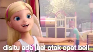 🧘‍♂ disitu ada jual otak cepat beli barbie, gracioso, meme, dibujo animado telegram sticker