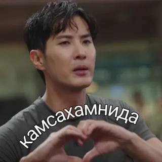 ❤️ kam-sa-ham-ni-da korean, heart, gratitude, greeting, hands telegram sticker