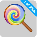 🎁 1 of 500K อมยิ้ม, ลูกอม, หวาน, รุ้ง, เกลียว, รุ่นลิมิเต็ด telegram sticker
