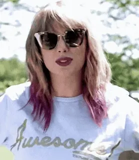 🤍 Taylor Swift Awesome singer, woman, pop, music, sunglasses telegram sticker