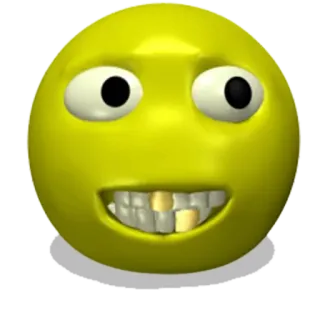 😬 表情符号, 笑脸, 黄色, 咧嘴笑, 卡通 telegram sticker