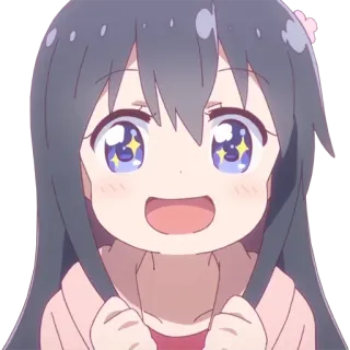 🤩 anime, girl, cute, sparkle eyes whatsapp sticker