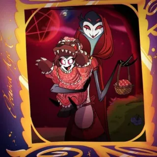 🦉 Stolas Helluva Boss burung hantu, iblis, neraka, kartun, pengasuhan telegram sticker