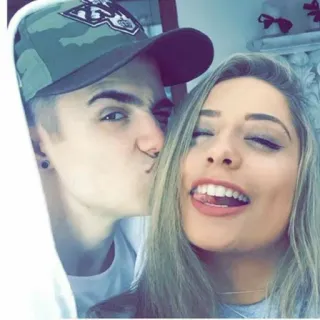 😍 カップル, キス, 愛情, 若者, 友情 whatsapp sticker