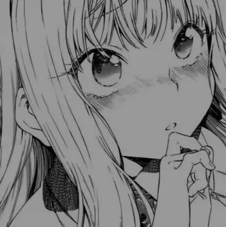 ➰ Anime, Mädchen, Erröten, Manga, Illustration, Zeichnung telegram sticker
