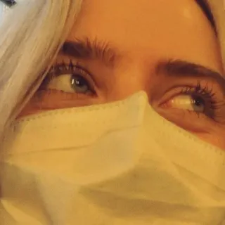 😷 eyes, mask, person, face telegram sticker