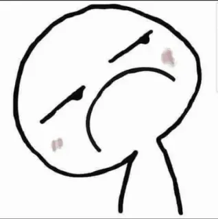 💕 triste, desenho animado, emoji, desenho whatsapp sticker