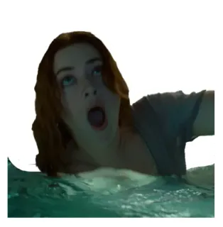 🌊 Titanic filme, mulher, água, angustiado, Titanic telegram sticker