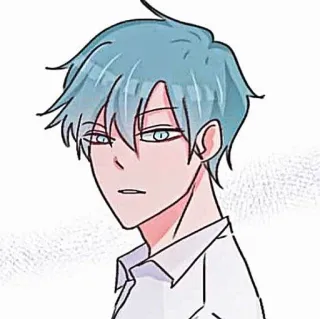 🎸 อนิเมะ, มังงะ, ผมสีฟ้า, ตัวละคร, ศิลปะ, ภาพประกอบ telegram sticker