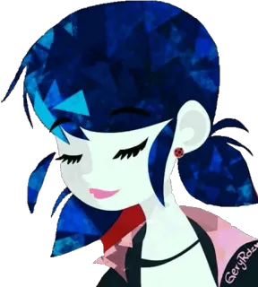😌 Marinette Dupain-Cheng Miraculous: Tales of Ladybug & Cat Noir Marinette, Ladybug, Miraculous Ladybug, Dessin animé, Anime telegram sticker