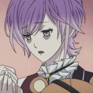 🧸 Kanato Sakamaki Diabolik Lovers anime, vampire, kanato sakamaki, diabolik lovers, doll, purple hair telegram sticker