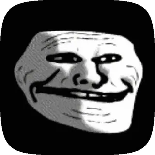 🧑🦲 Trollface Troll, Meme, Internet, Gương mặt, Hài hước telegram sticker