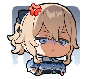 💢 Jean Genshin Impact anime, angry, game, blonde, genshin impact telegram sticker