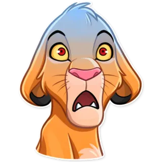😨 Kiara Lion King 2: Simba's Pride singa, anak singa, kartun, Disney, Kiara, terkejut, kaget telegram sticker