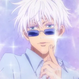 🤍 Satoru Gojo Jujutsu Kaisen anime, gojo, satoru, glasses, cool telegram sticker