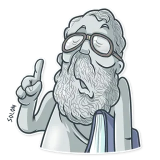 ☝ statue, man, old, glasses, beard, book, figure whatsapp sticker