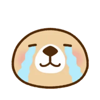 🐧 泣く, 悲しい, 涙, くま, 絵文字, 感情的 telegram sticker
