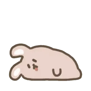 🐰 กระต่าย, น่ารัก, ขี้เกียจ, สัตว์, ง่วง, สติกเกอร์ telegram sticker